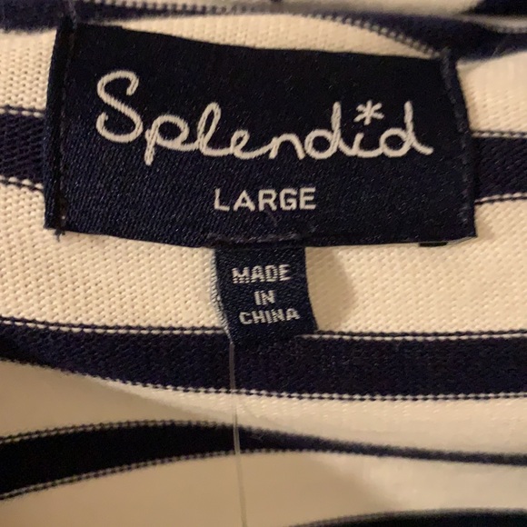 Splendid Navy Blue and White Striped Jacket - Picture 3 of 5